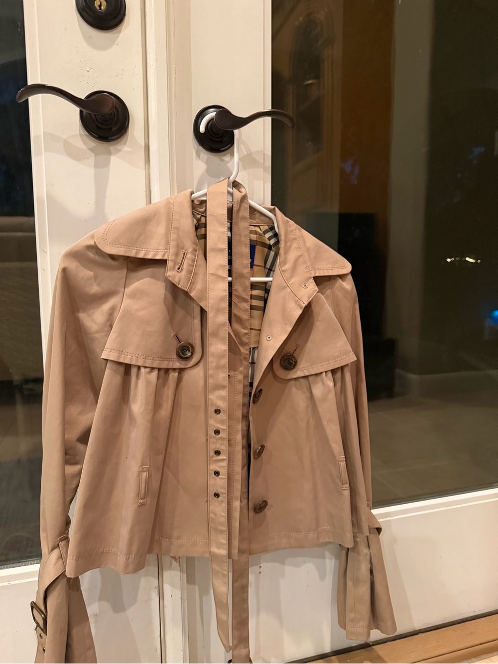 Burberry blue label Women's Trench Coat Jacket - Classic Lightweight Outerwear